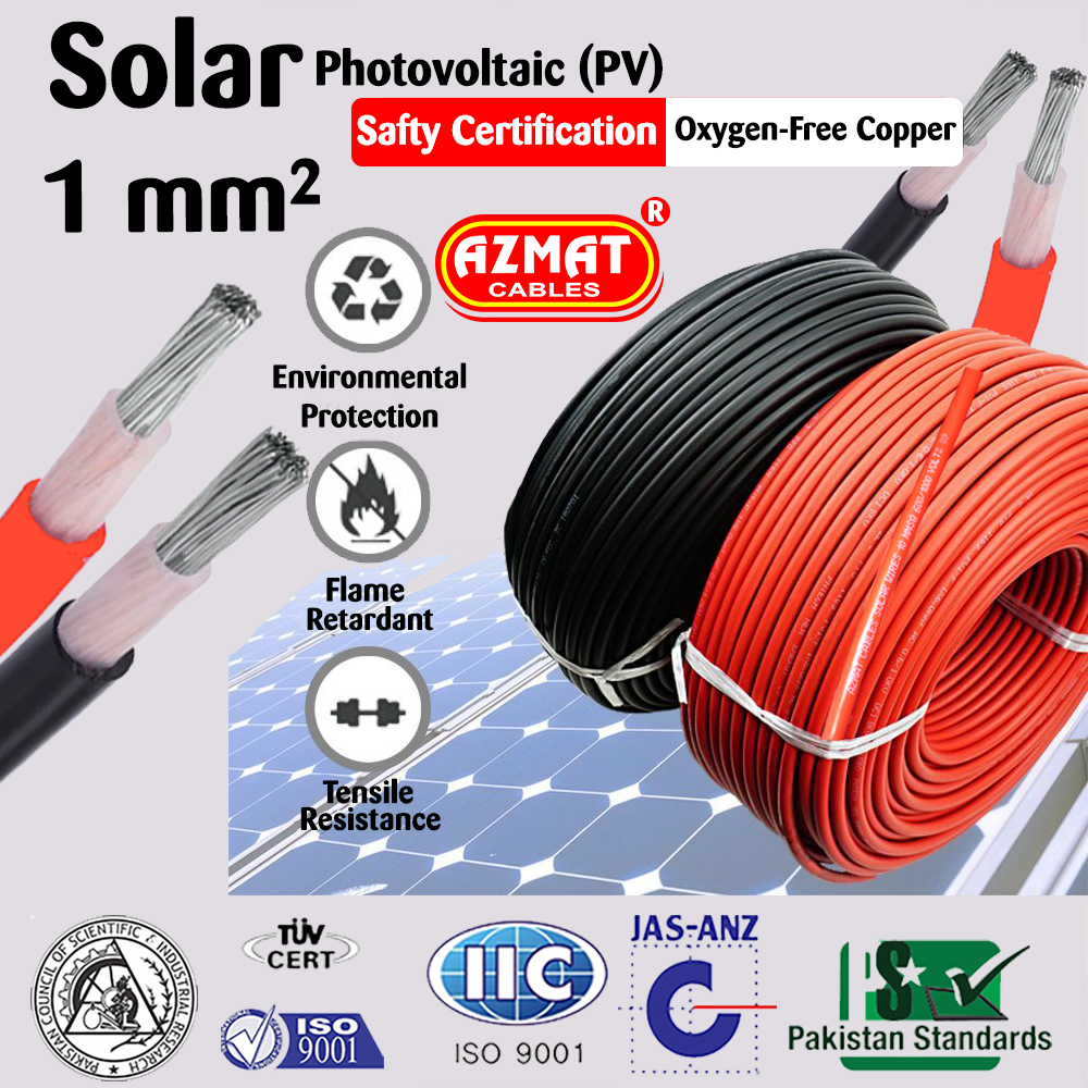1 mm² Tinned XLPO/XLPO 1.5 kV DC Solar Cable (PV)