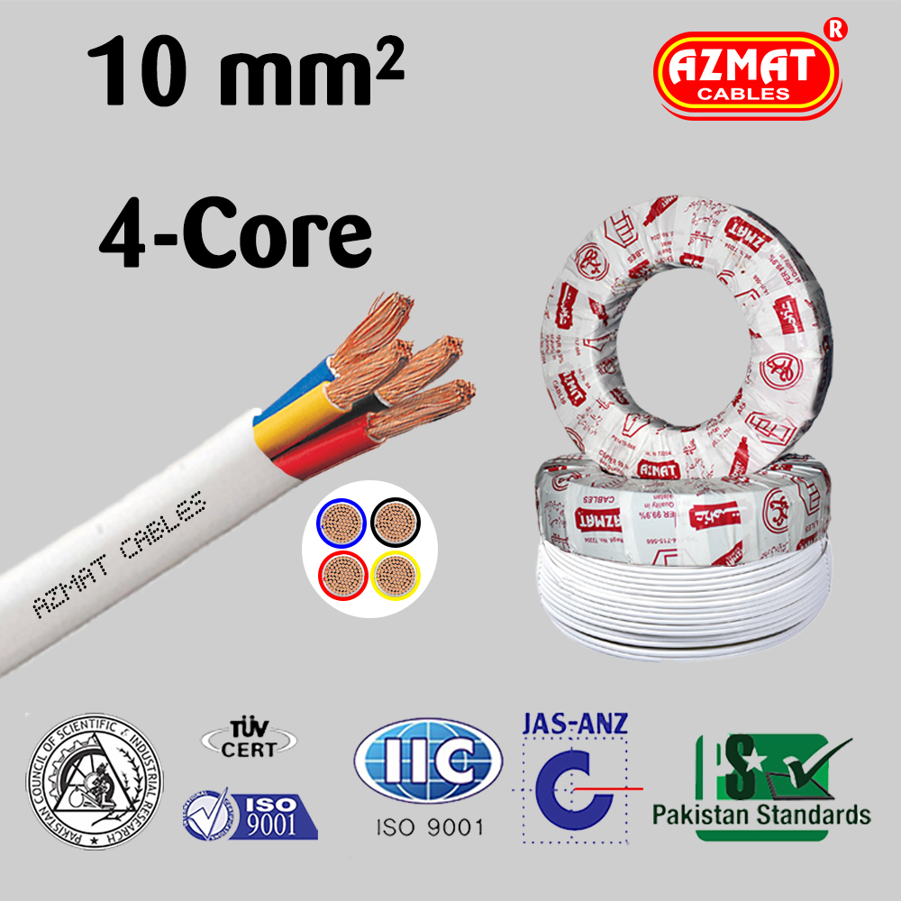 10 mm² 4 Core Flexible Cable CU/PVC/PVC