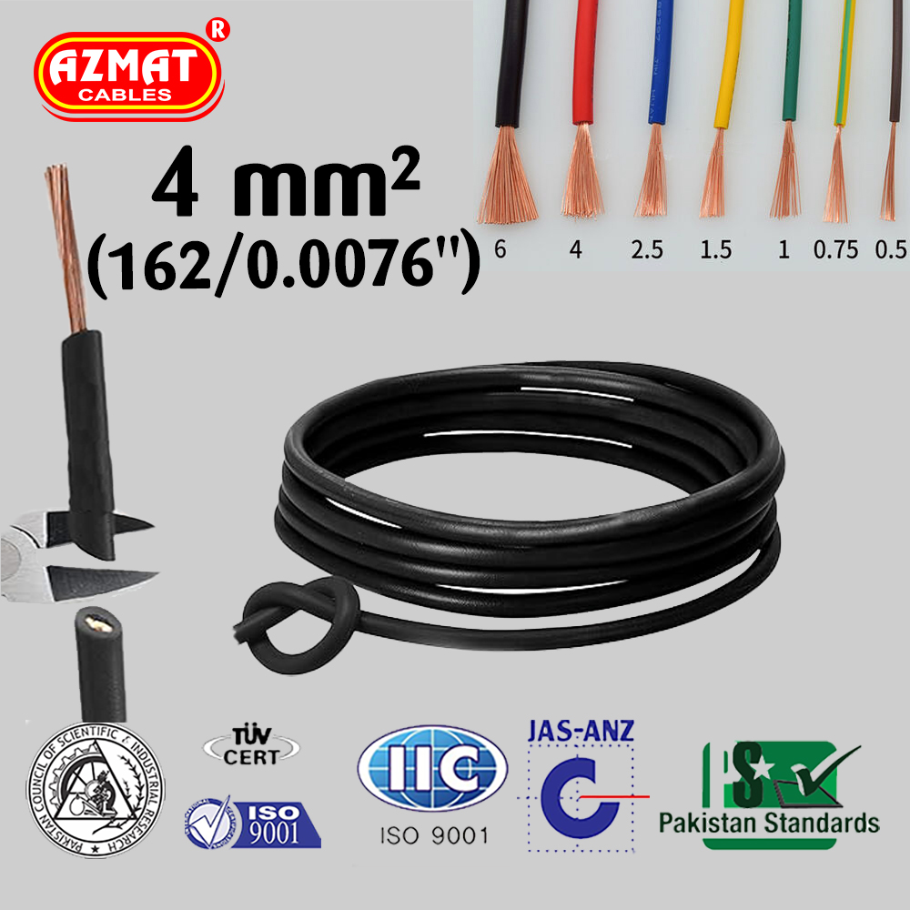 4 mm² or (162/.0076″) Single Core Flexible Cable CU/PVC
