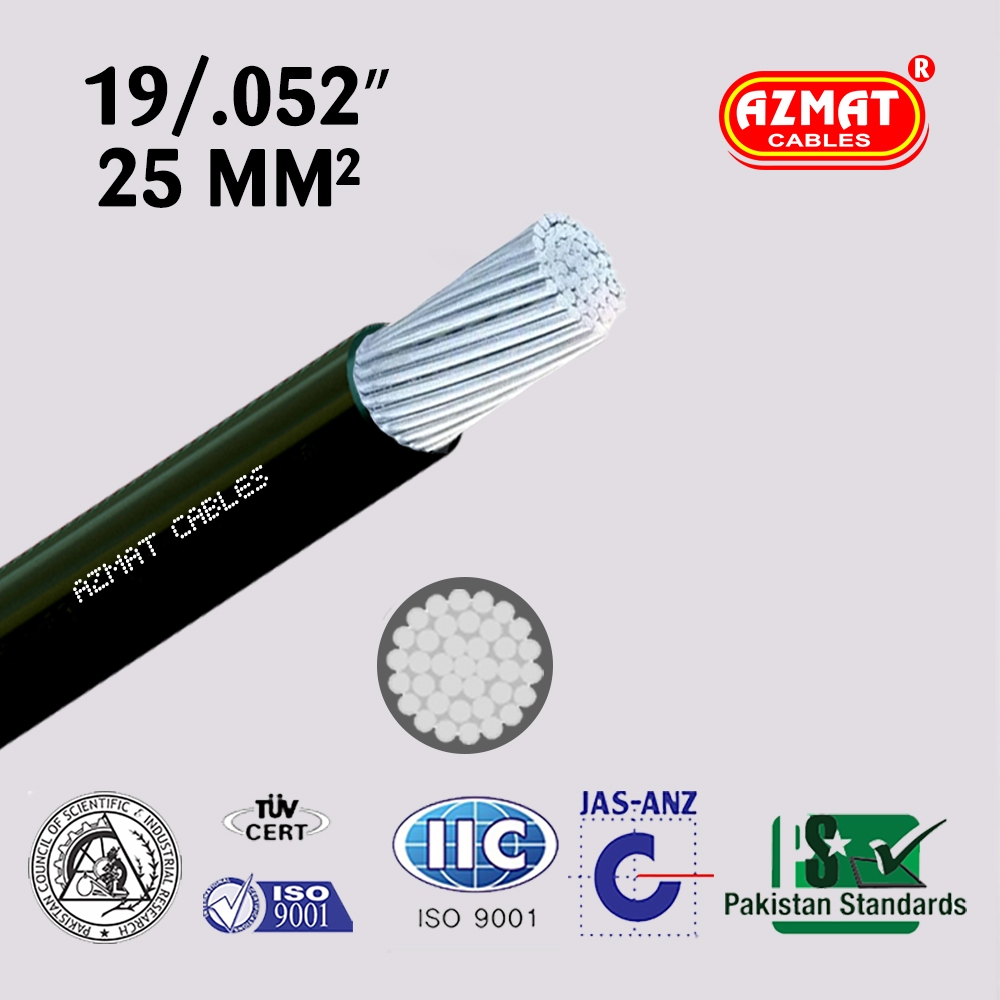 19/.052″ (25 mm²) 1 Core Aluminium