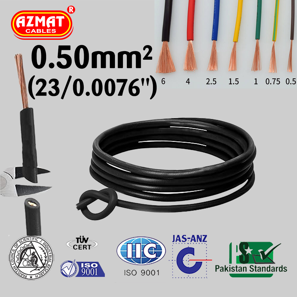 0.50 mm² or (23/.0076″) Single Core Flexible Cable CU/PVC