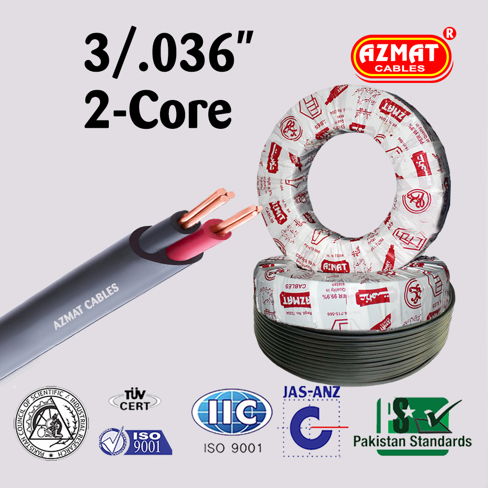 3/.036″ 2-Core (2 mm² Two Core Copper/Std)