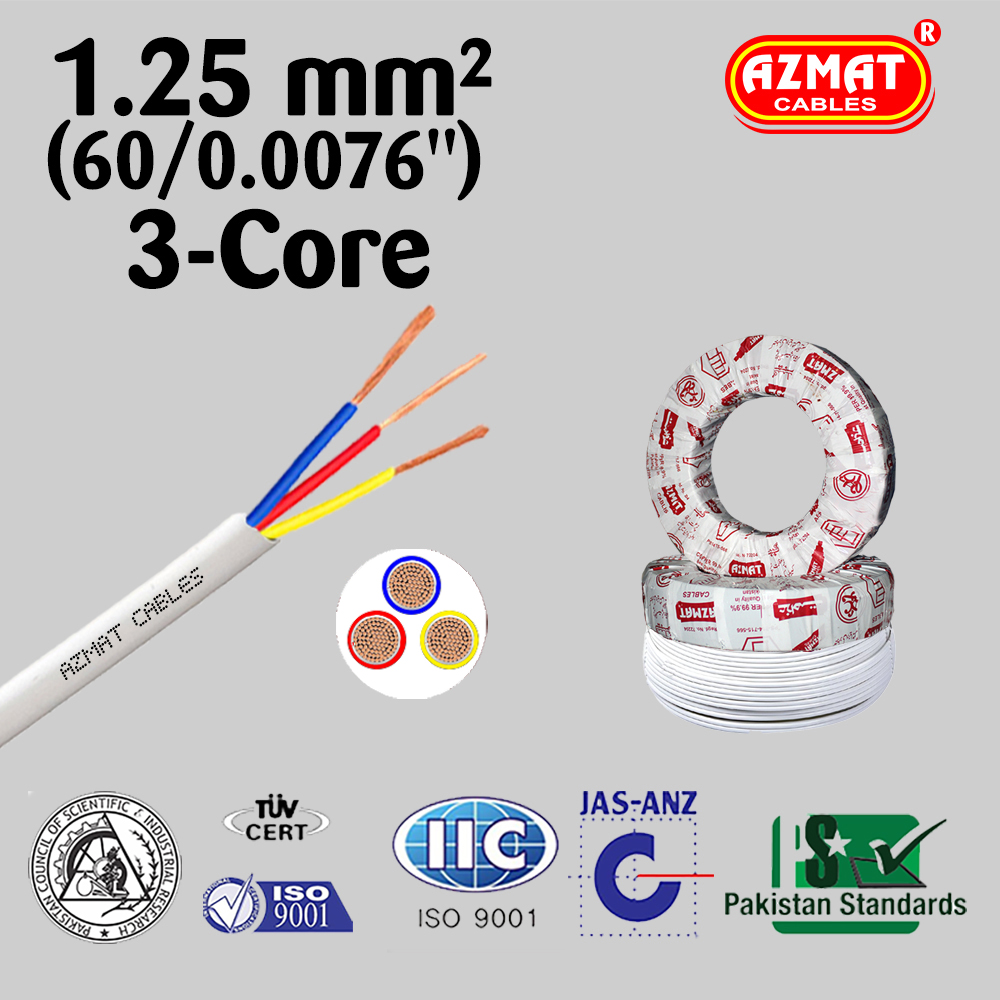 60/.0076 or 1.25 mm² 3-core