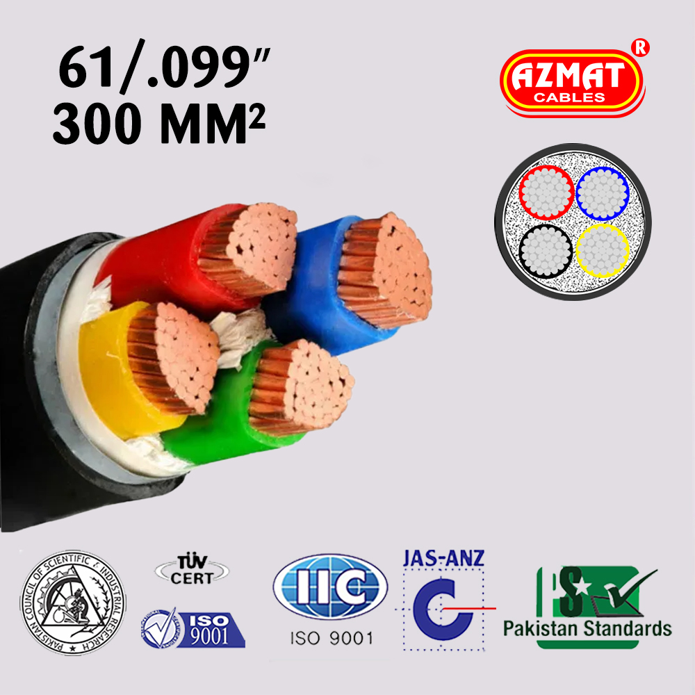 61/.99″ (300 mm²) 4 Core PVC/PVC Copper