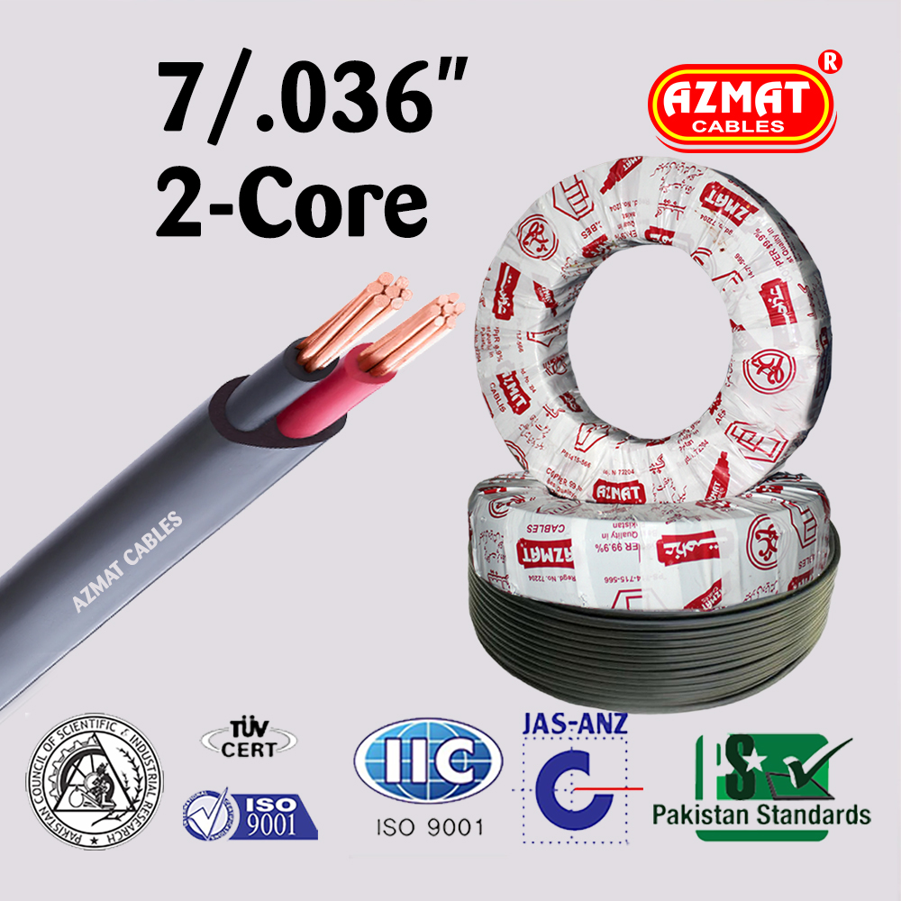 7/.036″ 2-Core (4 mm² Two Core Copper/Std)