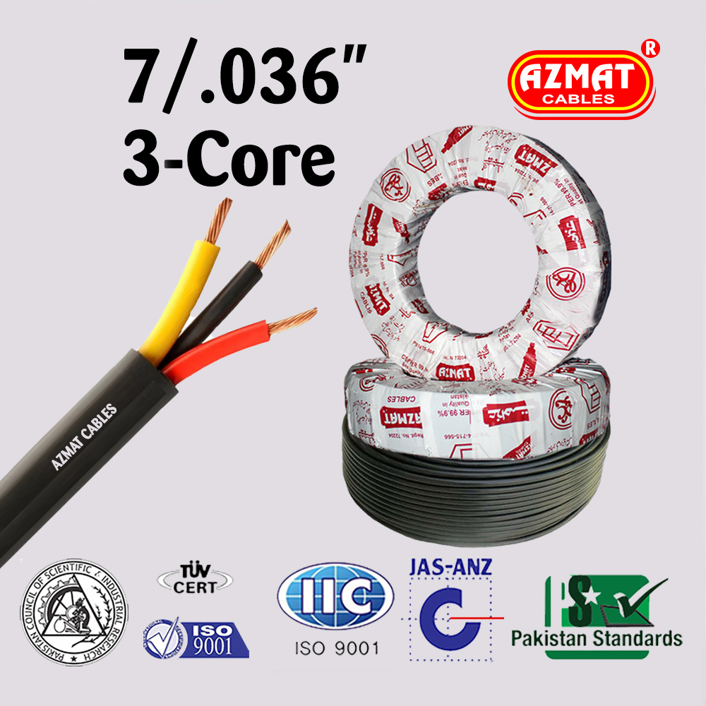 7/.036″ 3-Core (4 mm² Three Core Copper/Std)