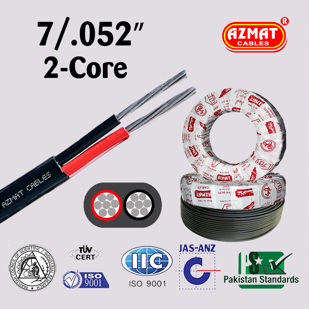 7/.052″ 2-Core (10 mm² Two Core Aluminium/Std) (wapda Cable)