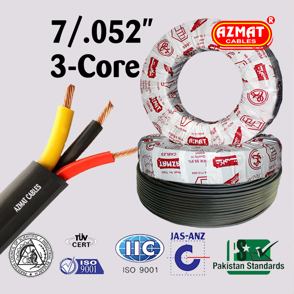 7/.052″ 3-Core (10 mm² Three Core Copper/Std)